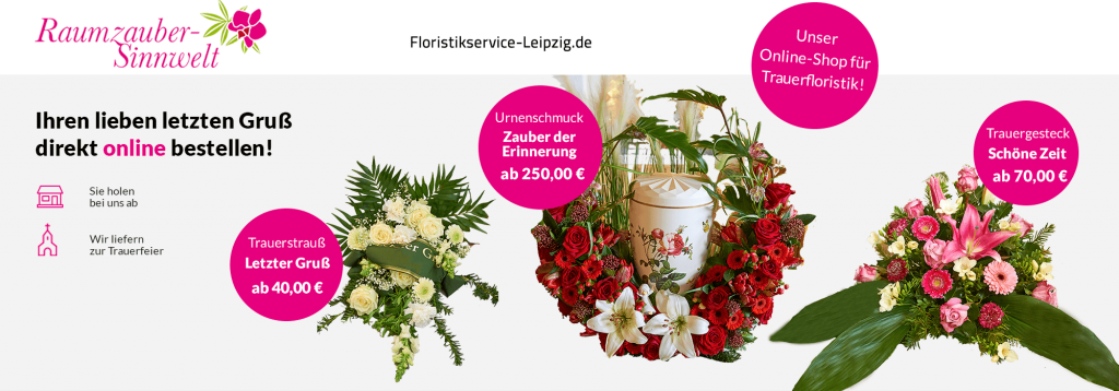 Rund um die Uhr für Euch geöffnet: unser regionaler Online-Shop für Blumengrüße, Präsente und Trauerfloristik!