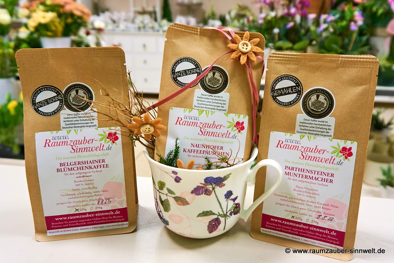 Kaffee mit lokalen Ortsnamen aus der Kaffee-Manufaktur Rösterei Arabica