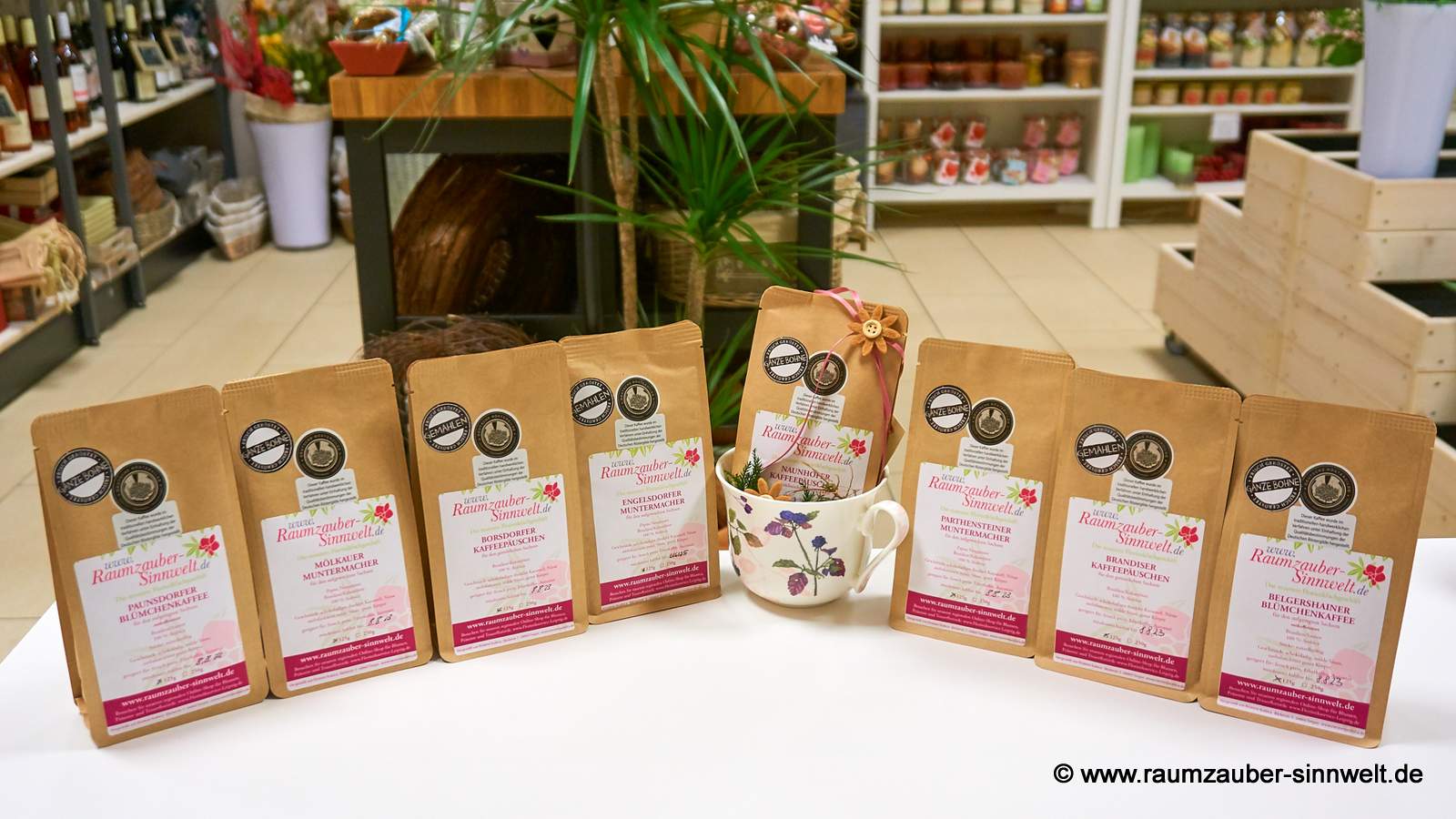 Kaffee mit lokalen Ortsnamen aus der Kaffee-Manufaktur Rösterei Arabica