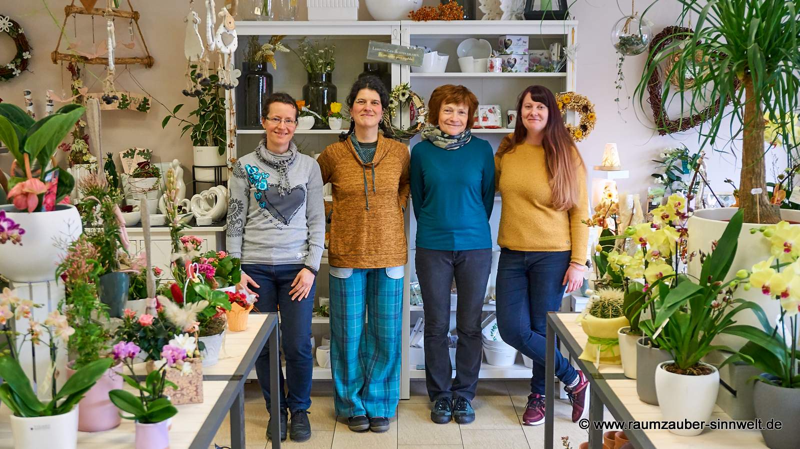 Team Raumzauber-Sinnwelt: Freude an Blumen und Pflanzen und Spaß bei der Arbeit