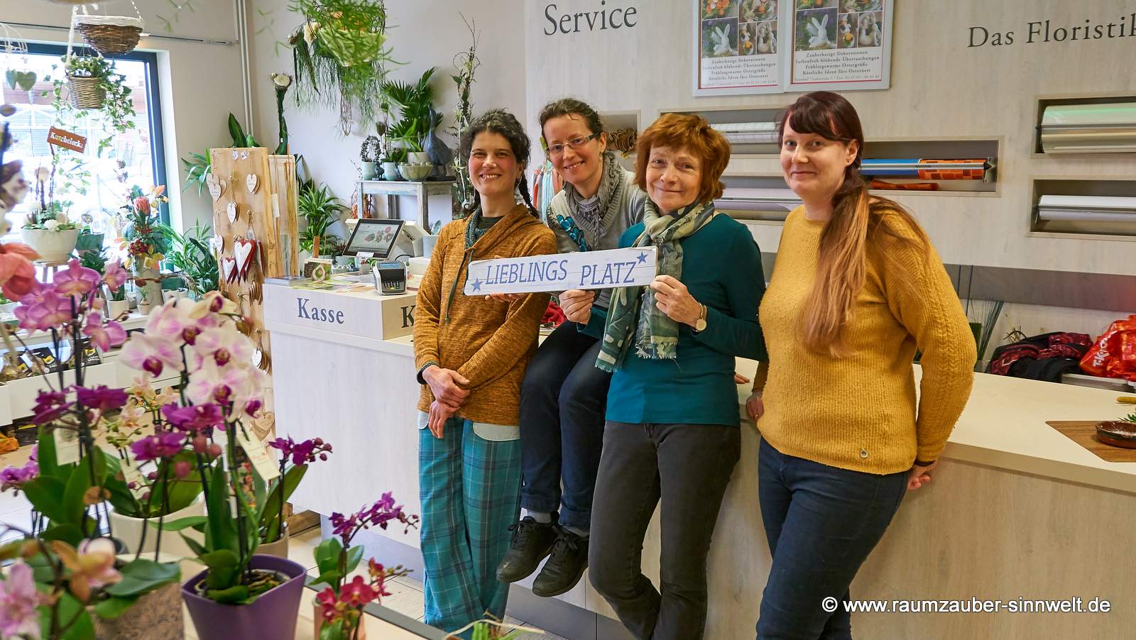 Team Raumzauber-Sinnwelt: Freude an Blumen und Pflanzen und Spaß bei der Arbeit