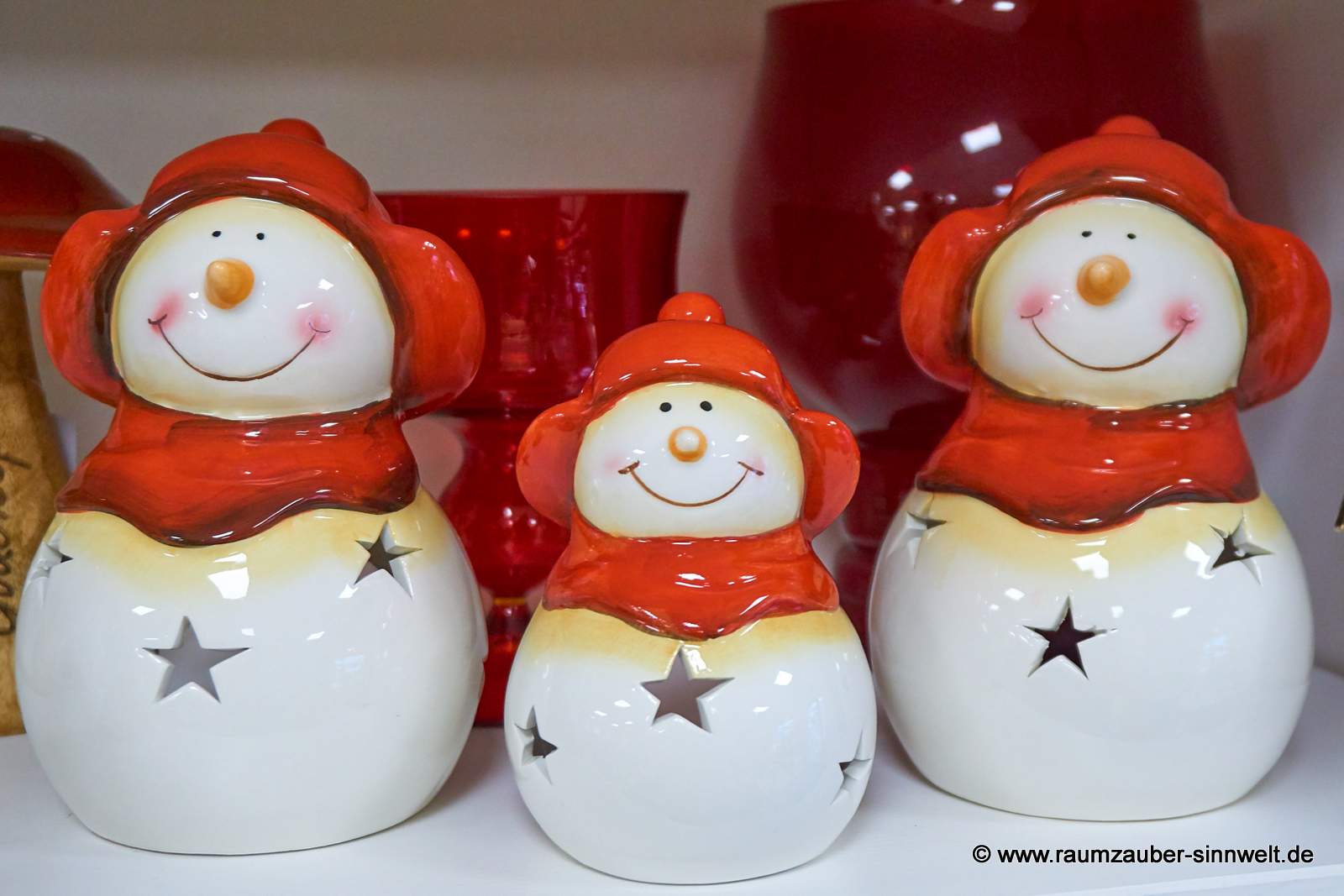 Deko-Schneemänner für Teelichter