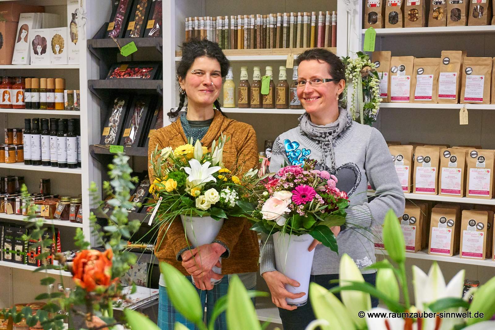 Team Raumzauber-Sinnwelt: Freude an Blumen und Pflanzen und Spaß bei der Arbeit