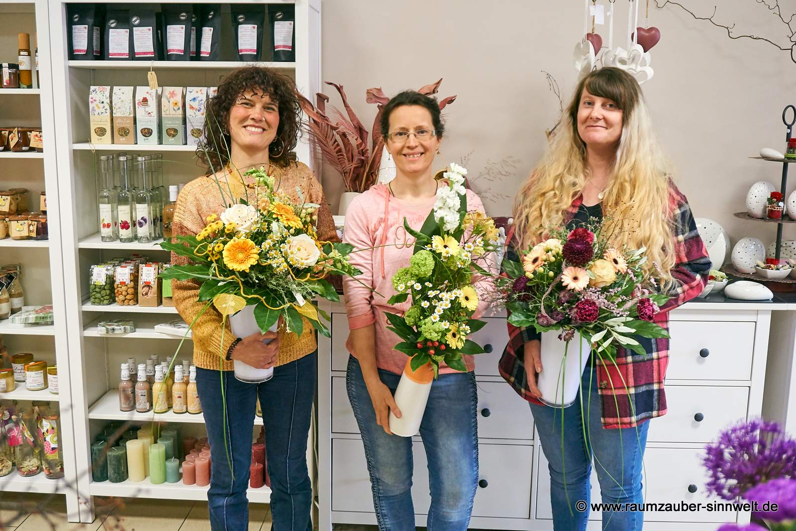 Team Raumzauber-Sinnwelt: Freude an Blumen und Pflanzen und Spaß bei der Arbeit