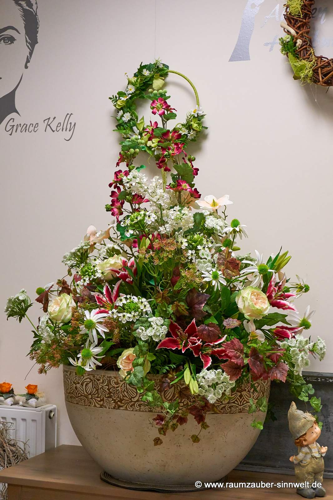 Handgefertigtes Seidenblumenbouquet in XXL für Anwaltskanzlei oder Arztpraxen