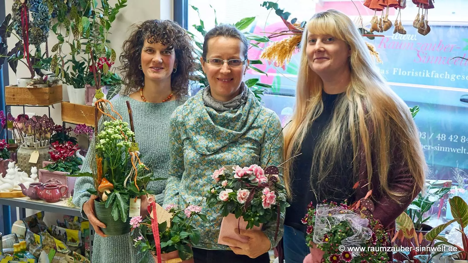 Team Raumzauber-Sinnwelt: Freude an Blumen und Pflanzen und Spaß bei der Arbeit